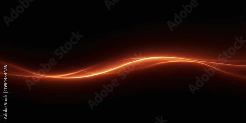 Abstract fire and light design featuring an orange flame glow and red energy waves in black space with star motion and a hot explosion backdrop