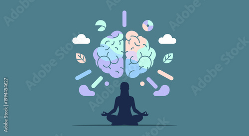 A calming teal background evokes feelings of tranquility and stability. Perfect for website headers, social media posts, or any design needing a cool,