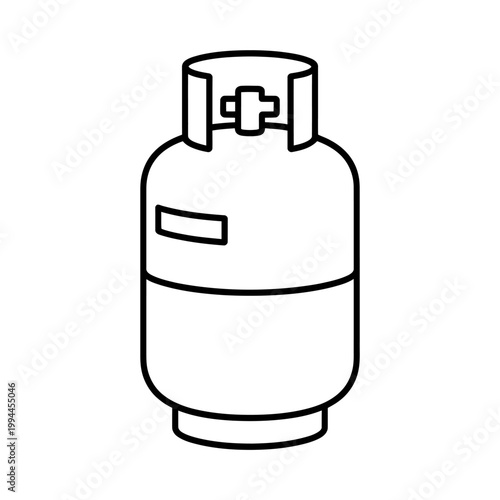 Line drawing of a propane gas cylinder