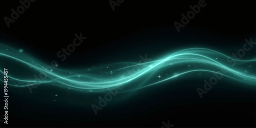 Abstract blue light background with glowing fractal waves and digital line patterns creates a dynamic motion effect on a dark textured wallpaper design