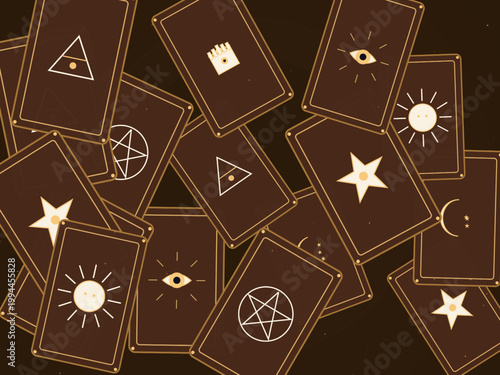 Witchy Tarot Card Mystical Esoteric Pattern Design