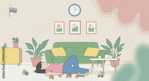 An illustration depicts a yellow forklift truck lifting stacked wooden crates in a warehouse setting