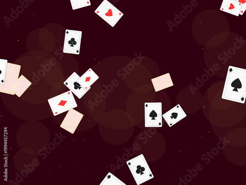 Poker Playing Cards Suits Pattern Background