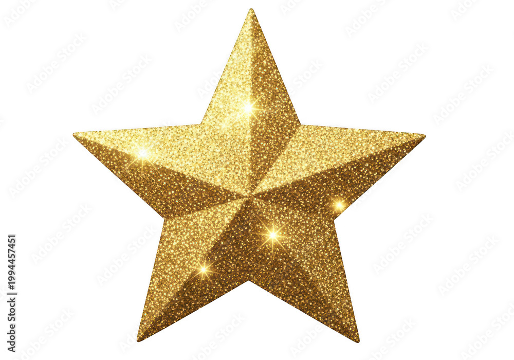 Obraz premium Golden military star medal with intricate cutout design