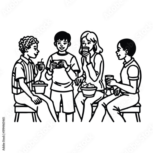 Snack Time Silhouettes