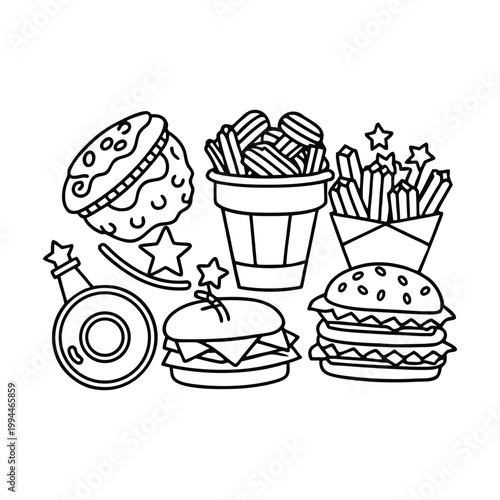 Tasty Junk Outline Collection