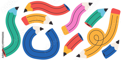 Welcome back to school clipart poster, cards, bannner set design. Back to school greeting cover collection in paper colorful grid space background with educational flat elements and copy space.