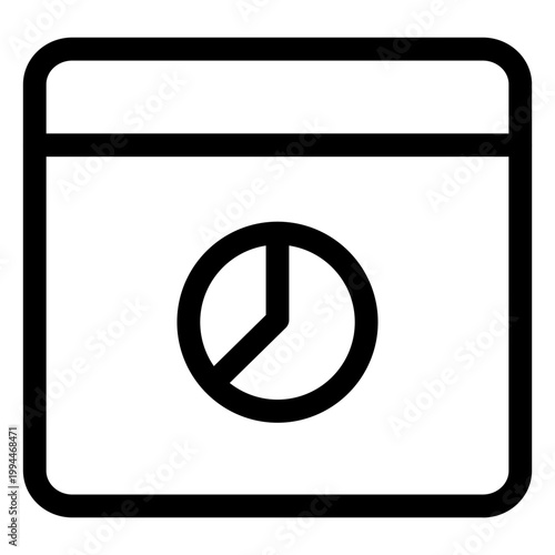 Calendar with Pie Chart Icon