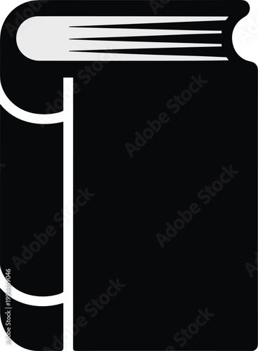 Classic Black Open Hardcover Book Icon Symbol Representing Education, Knowledge, Learning, Research, Literature, Information, Wisdom, Study, Reading, Library, Bookstore, Publishing, Academia, Creative