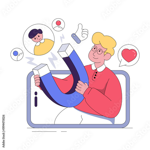 Perfect design illustration of attract customers