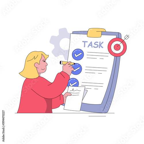 Perfect design illustration of task target 