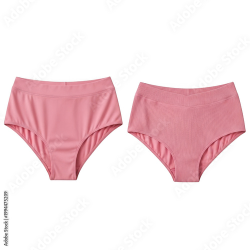 Soft pink hipster style bikini bottoms for women