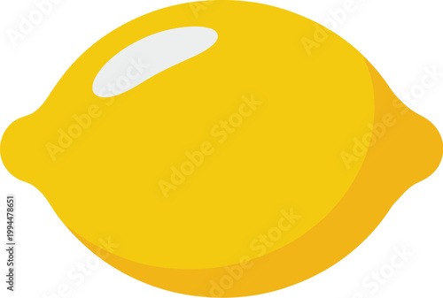 Vibrant Yellow Lemon Fruit Illustration - Fresh Citrus Slice, Healthy Food & Drink Ingredient, Summer Refreshment, Zest and Flavor, Natural Vitamin C Source, Keto Diet Staple, Culinary Art Design, Gra