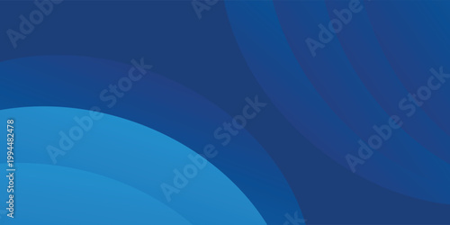 Abstract Blue Wave Background With Smooth Curves and Gradient Layers for Modern Design
