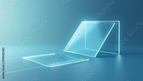 Interfaz de usuario limpia, al estilo de las startups, con tarjetas de cristal sencillas