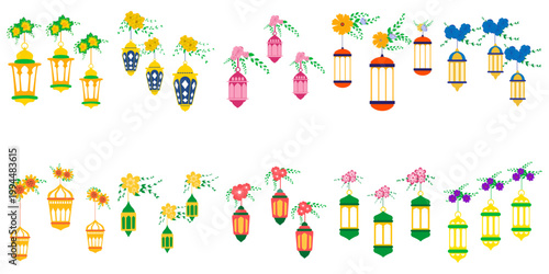 Islamic Floral and Lantern Decoration