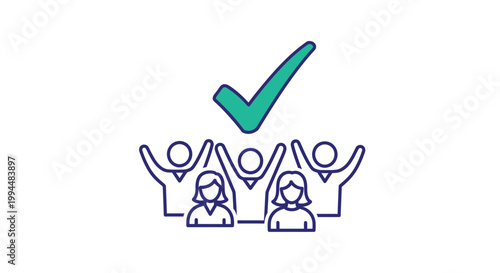 People Celebrating with Raised Hands.