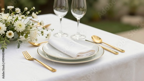 Garden wedding table detail