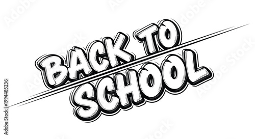 Back to school, education, vector text, graphic design element, school supplies, learning, illustration