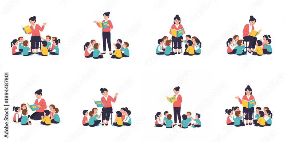 Fototapeta premium picture of a teacher teaching their students