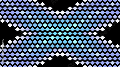Abstract Geometric Blue Diamond Lattice X Composition Vector Illustration on Dark Background