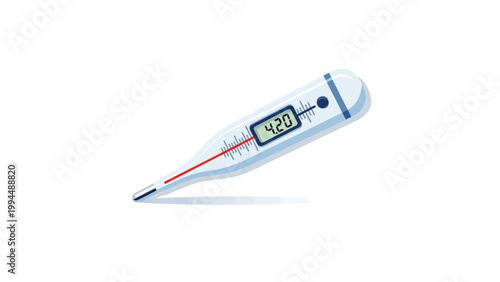 Digital Thermometer Vector Illustration