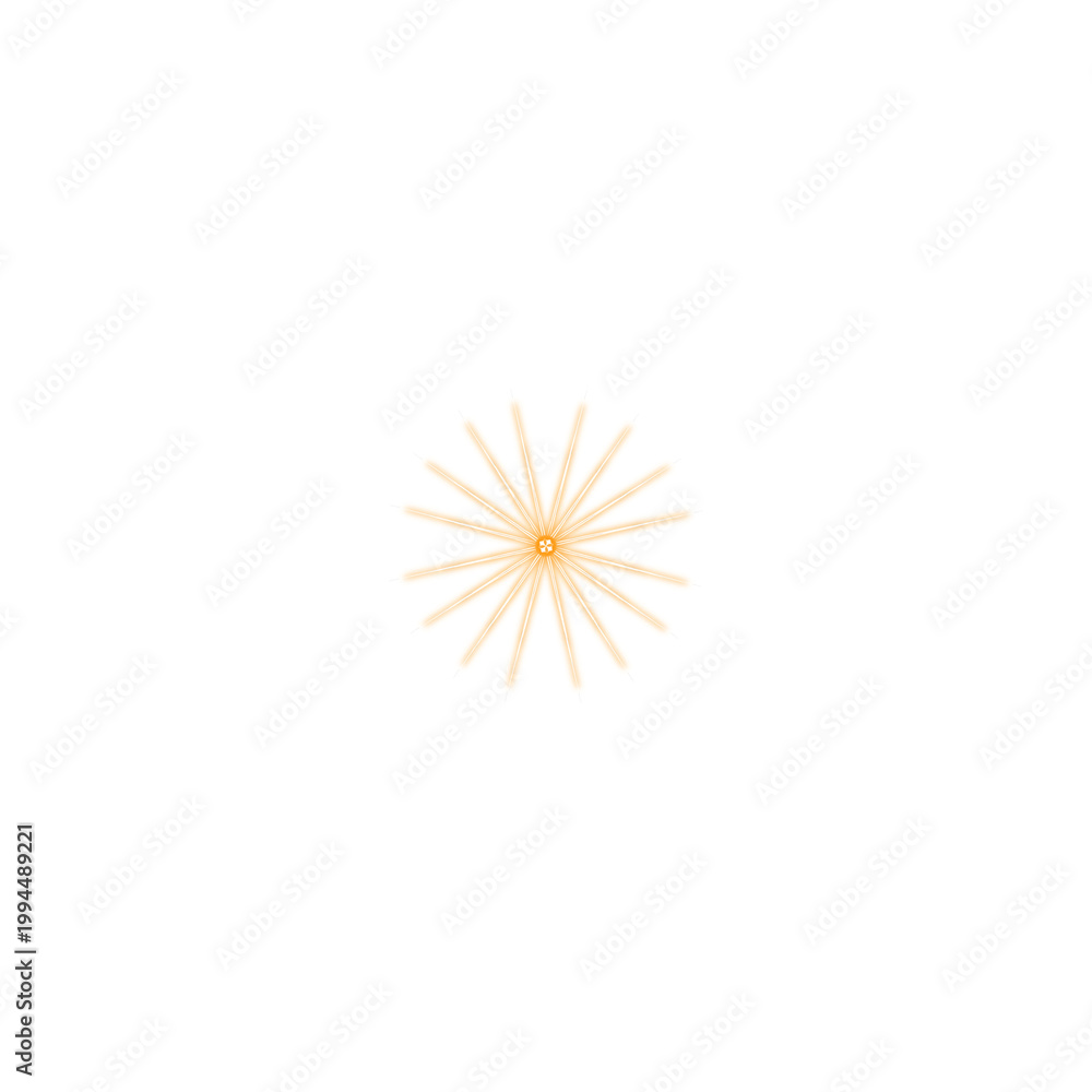 Obraz premium Golden starburst png radiating light and symmetrical design