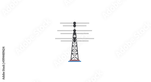 Television broadcast antenna tower structure.