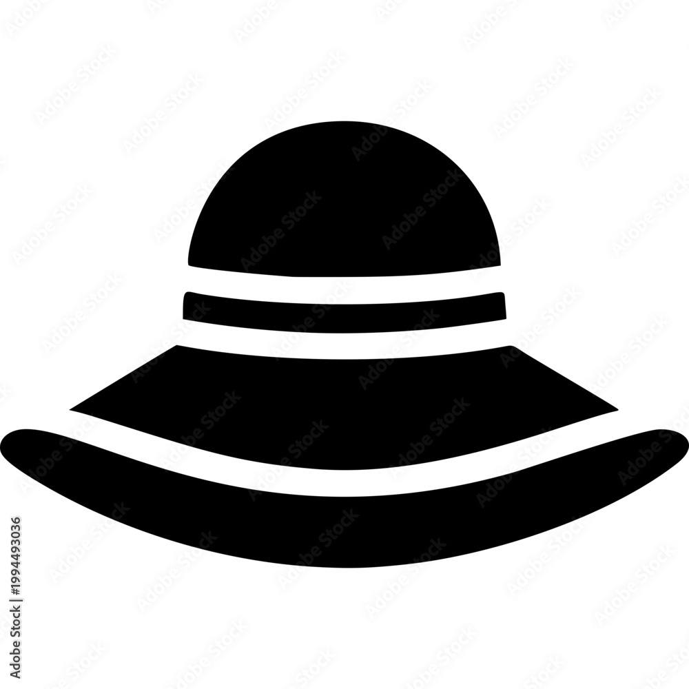 Fototapeta premium Sun Hat Icon Vector