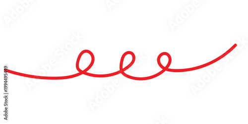 abstract simple red underline symbol vector art.