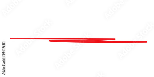 abstract simple red underline symbol.