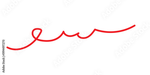 abstract simple red underline symbol vector.