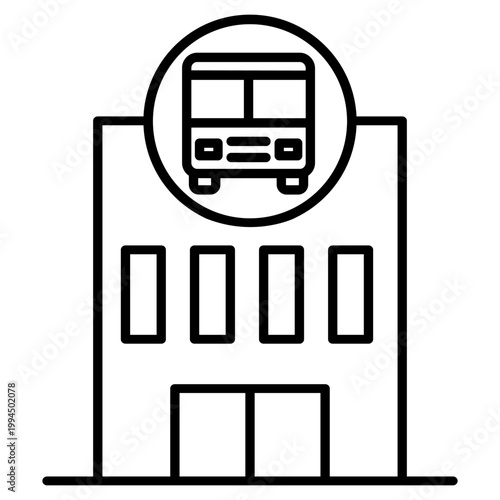 Bus icon vector. Public transport Illustration sign. Bus stop symbol. Bus station logo. Bus route web icon.