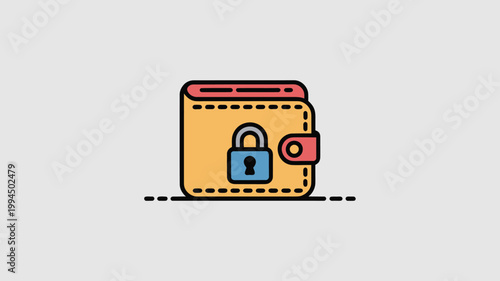 Secure Wallet With Lock For Financial Protection Concepts