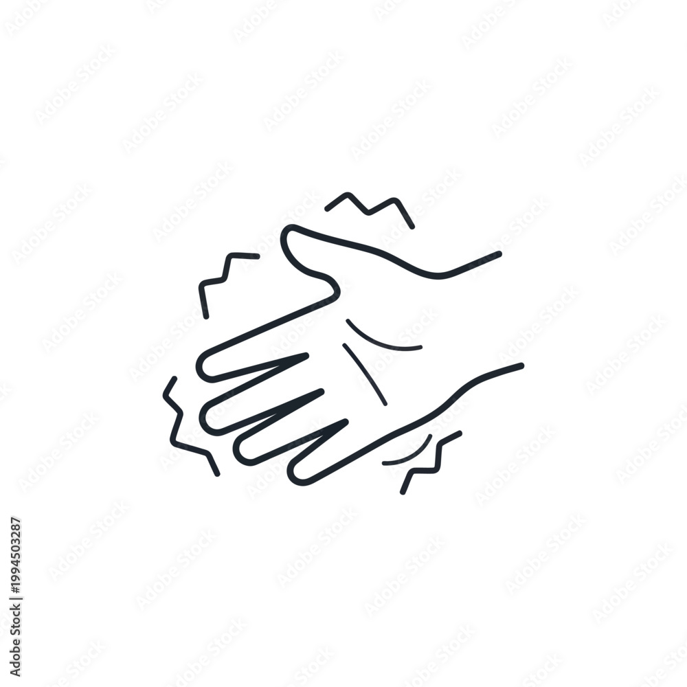 Obraz premium Hand-drawn minimalist mountain and road icon isolated on white background