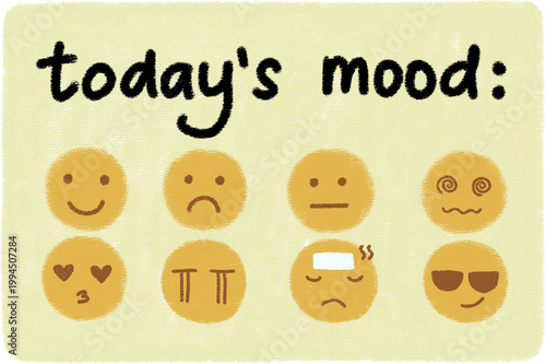 emoticon mood sticker for journaling