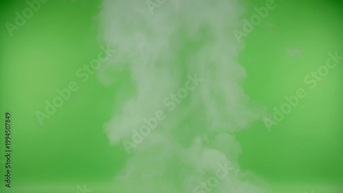Highly Opaque White Steam Plume Green Screen 4K Video