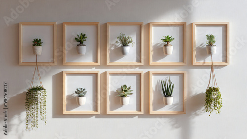 wall decoration with flowers and plants