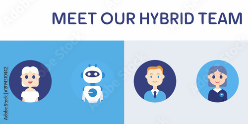 Meet our hybrid team humans and robots working together