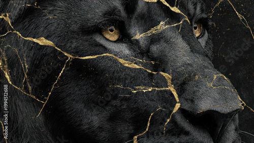 lions have black and brown fur