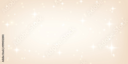 Neutral Christmas soft beige gradient background with sparkling lights. Creamy caramel soft gradation for luxury celebration designs, cosmetic branding, festive project. Vector luxury starry bg.