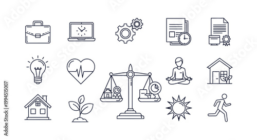 Business icons and symbols collection.