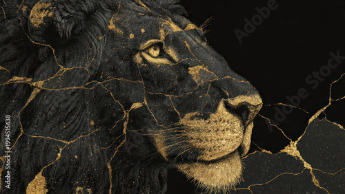lions have black and brown fur