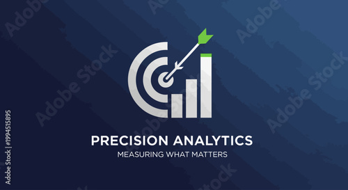 Tableau sur toile Precision Analytics business logo design.