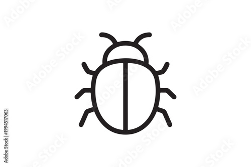 Virus Malware Bug Outline Icon