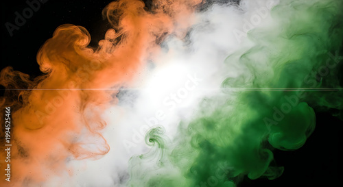 Celebrating india's independence day vibrant tricolor flag waving with pride