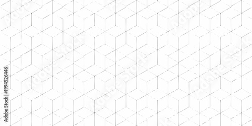Isometric grid pattern with repeating cubic shapes in light gray
