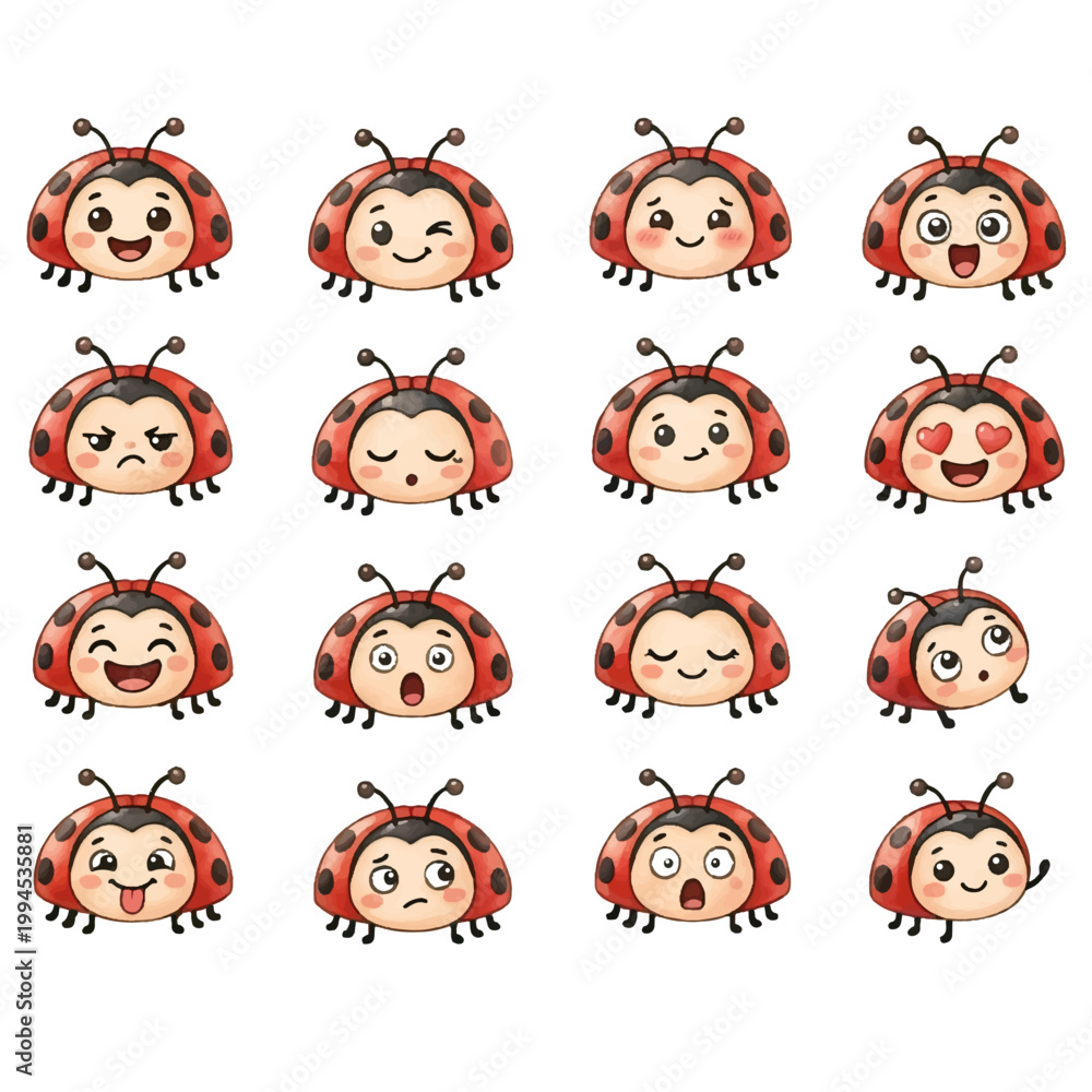 Naklejka premium A collection of funny cartoon character faces and animal icons featuring smiling people and kids in a vibrant vector illustration set of expressive emoji symbols for creative design