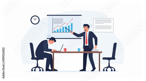 Workplace Conflict: Manager Criticizing Employee During Performance Review