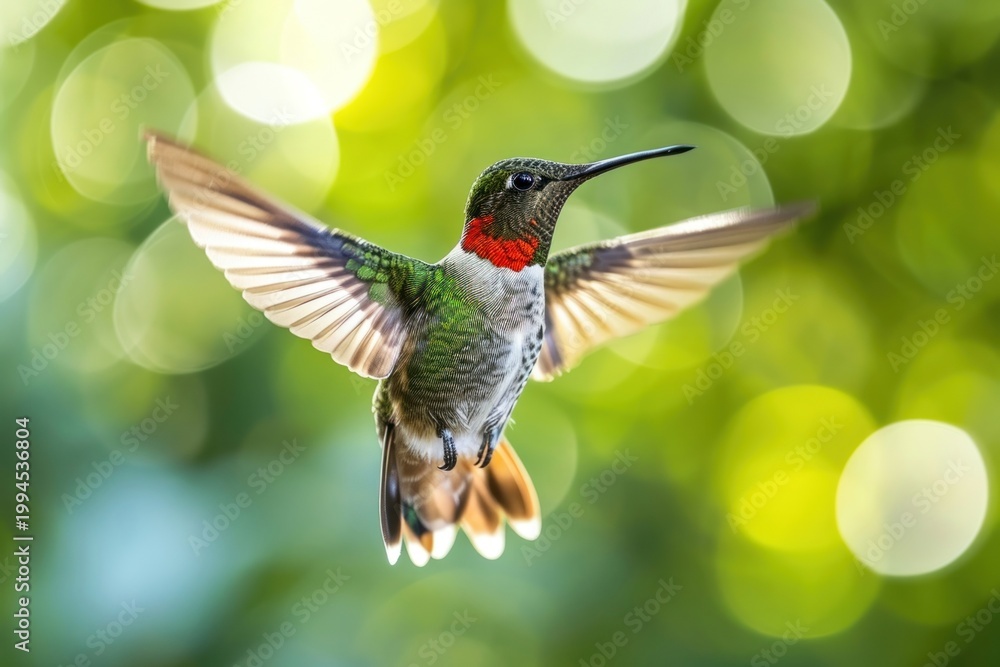 Fototapeta premium Hummingbird hummingbird hovering animal.